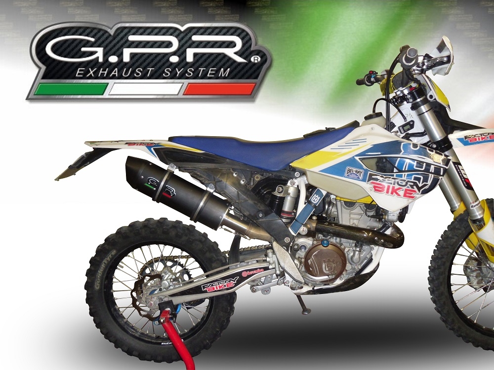 Escape compatível com Husqvarna FE 350 2014-2016, Furore Poppy, Escape legal, homologado, silenciador com db killer removível e tubo de ligação específico 