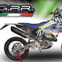 Escape compatível com Husqvarna FE 350 2014-2016, Furore Poppy, Escape legal, homologado, silenciador com db killer removível e tubo de ligação específico 