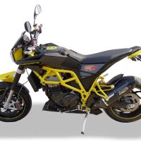 GPR escape compatível com  Husqvarna Nuda 900 - Nuda 900 R 2012-2013, Furore Nero, Escape legal, homologado, silenciador com db killer removível e tubo de ligação específico 