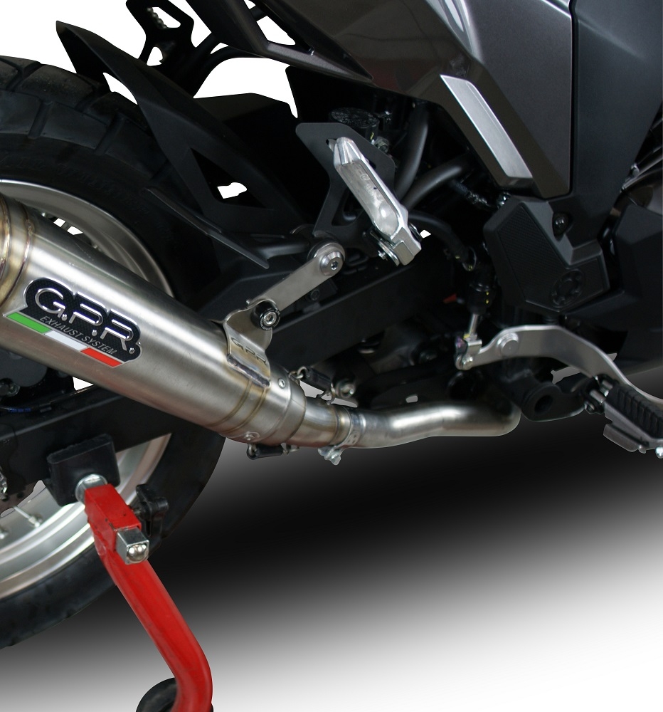 Escape compatível com Kawasaki Versys-X 300 2022-2023, Powercone Evo, Escape legal, homologado, silenciador com catalisador, db killer removível e tubo de ligação específico 
