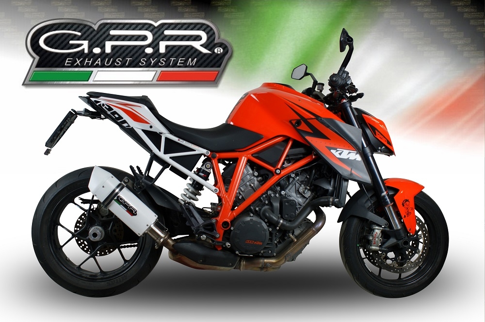 Escape compatível com Ktm Super Duke 1290 R 2014-2016, Albus Ceramic, Escape legal, homologado, silenciador com db killer removível e tubo de ligação específico 