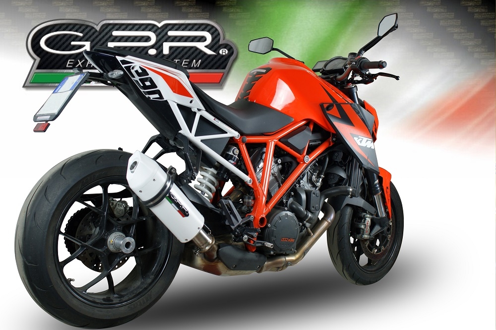 Escape compatível com Ktm Super Duke 1290 R 2014-2016, Albus Ceramic, Escape legal, homologado, silenciador com db killer removível e tubo de ligação específico 
