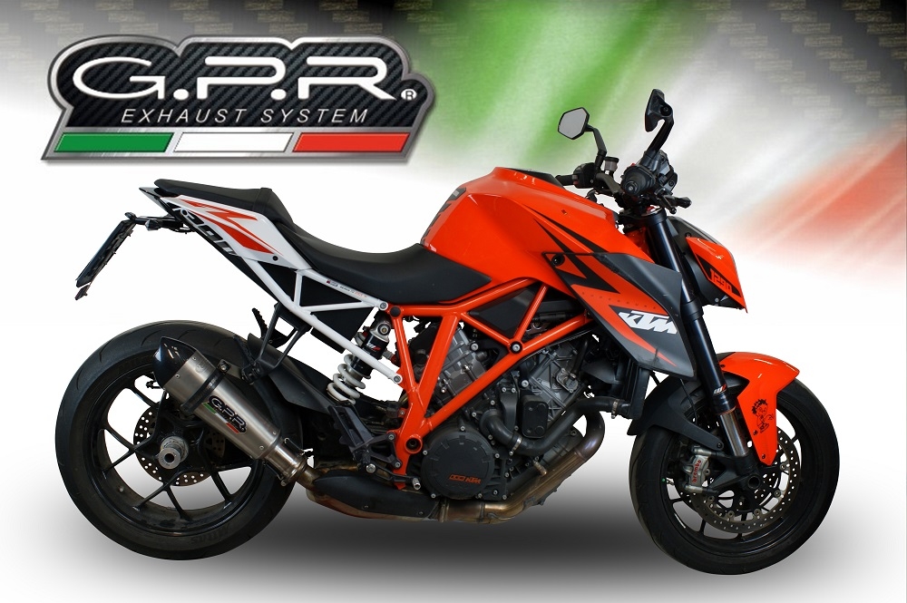 GPR escape compatível com  Ktm Super Duke 1290 GT 2022-2024, New Grand Prix Evo Titanium, Escape legal, homologado, silenciador com db killer removível e tubo de ligação específico 