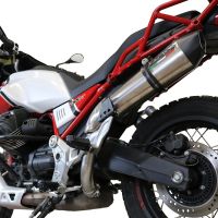 GPR escape compatível com  Moto Guzzi V85 TT 2021-2024, New Grand Prix Evo Titanium, Sistema racing Silencioso com tubo de ligação 