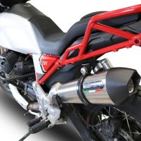 GPR escape compatível com  Moto Guzzi V85 TT 2021-2024, New Grand Prix Evo Titanium, Sistema racing Silencioso com tubo de ligação 