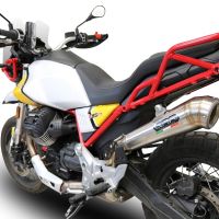 Escape compatível com Moto Guzzi V85 TT 2021-2024, Powercone Evo, Escape legal, homologado, silenciador com db killer removível e tubo de ligação específico 