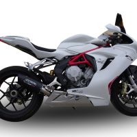 Escape compatível com Mv Agusta Brutale 675 2012-2015, Furore Nero, Escape legal, homologado, silenciador com db killer removível e tubo de ligação específico 