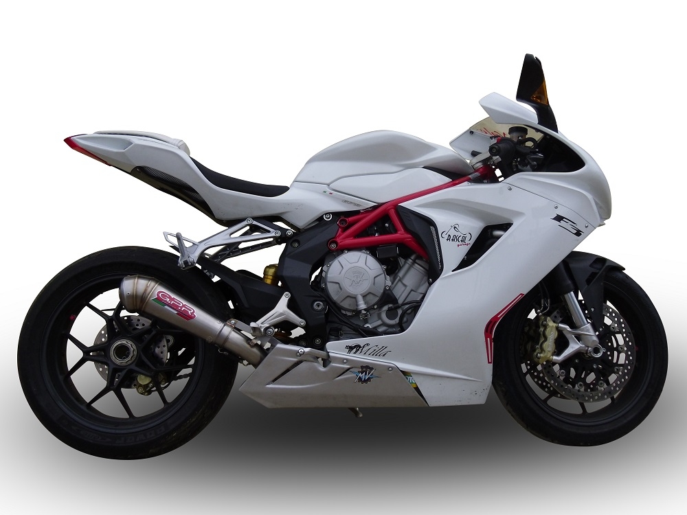 Escape compatível com Mv Agusta F3 675 2012-2016, Powercone Evo, Escape legal, homologado, silenciador com db killer removível e tubo de ligação específico 
