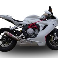 Escape compatível com Mv Agusta F3 675 2012-2016, Powercone Evo, Escape legal, homologado, silenciador com db killer removível e tubo de ligação específico 