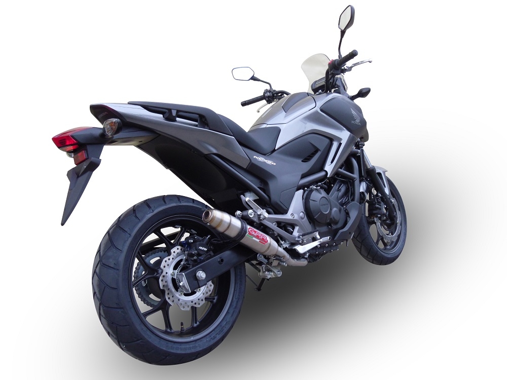 Escape compatível com Honda Nc 700 X - S Dct 2012-2018, Deeptone Inox, Escape legal, homologado, silenciador com db killer removível e tubo de ligação específico 