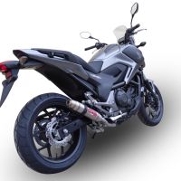 Escape compatível com Honda Nc 700 X - S Dct 2012-2018, Deeptone Inox, Escape legal, homologado, silenciador com db killer removível e tubo de ligação específico 