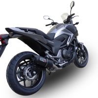 Escape compatível com Honda Nc 750 X - S Dct 2014-2015, Furore Nero, Escape legal, homologado, silenciador com db killer removível e tubo de ligação específico 