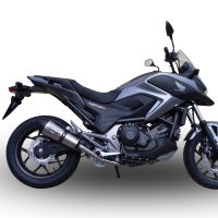GPR escape compatível com  Honda Nc 700 X - S Dct  2012-2018, New Grand Prix Evo Titanium, Escape legal, homologado, silenciador com db killer removível e tubo de ligação específico 