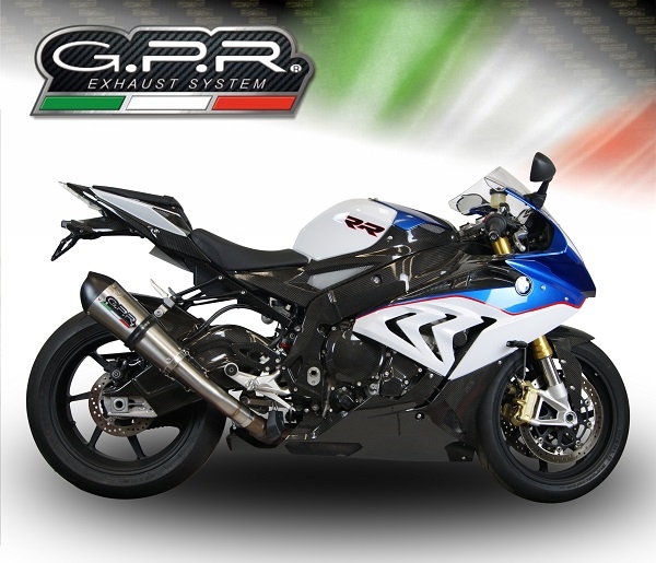 GPR escape compatível com  Bmw S 1000 RR -M  2015-2016, New Grand Prix Evo Titanium, Escape legal, homologado, silenciador com db killer removível e tubo de ligação específico 