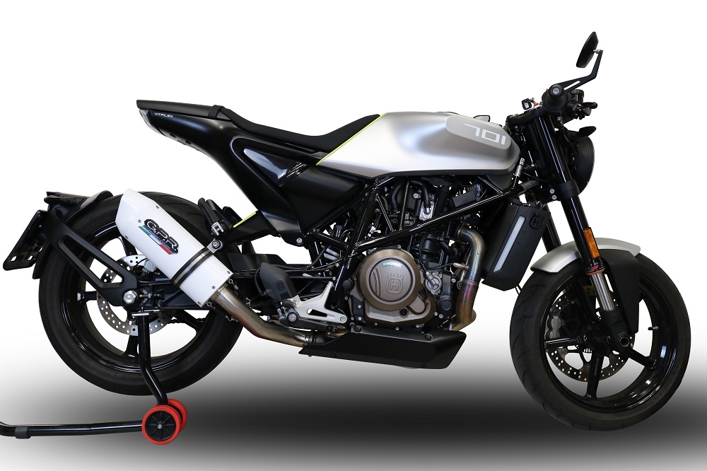 Escape compatível com Husqvarna Vitpilen 701 2018-2020, Albus Evo4, Escape legal, homologado, silenciador com db killer removível e tubo de ligação específico 