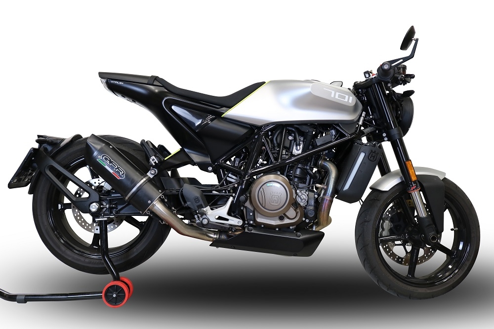 Escape compatível com Husqvarna Vitpilen 701 2018-2020, Furore Evo4 Nero, Escape legal, homologado, silenciador com db killer removível e tubo de ligação específico 