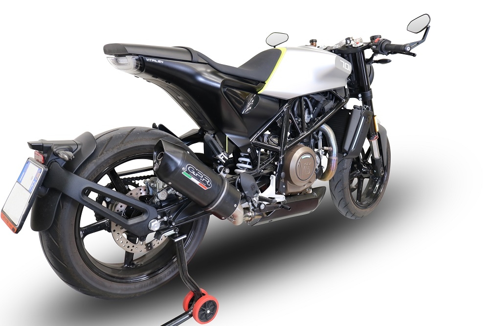 Escape compatível com Husqvarna Vitpilen 701 2018-2020, Furore Evo4 Nero, Escape legal, homologado, silenciador com db killer removível e tubo de ligação específico 
