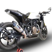 GPR escape compatível com  Husqvarna Svartpilen 701 2018-2020, New Grand Prix Evo Titanium, Escape legal, homologado, silenciador com db killer removível e tubo de ligação específico 