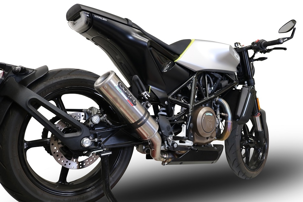 Escape compatível com Husqvarna Svartpilen 701 2018-2020, M3 Inox , Escape legal, homologado, silenciador com db killer removível e tubo de ligação específico 