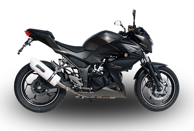 GPR escape compatível com  Kawasaki Z 300 2014-2017, Albus Ceramic, Escape legal, homologado, silenciador com db killer removível e tubo de ligação específico 