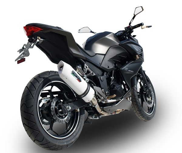 GPR escape compatível com  Kawasaki Z 300 2014-2017, Albus Ceramic, Escape legal, homologado, silenciador com db killer removível e tubo de ligação específico 