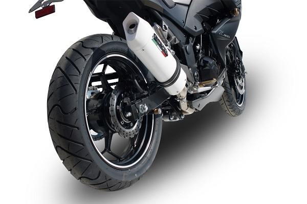 GPR escape compatível com  Kawasaki Z 300 2014-2017, Albus Ceramic, Escape legal, homologado, silenciador com db killer removível e tubo de ligação específico 