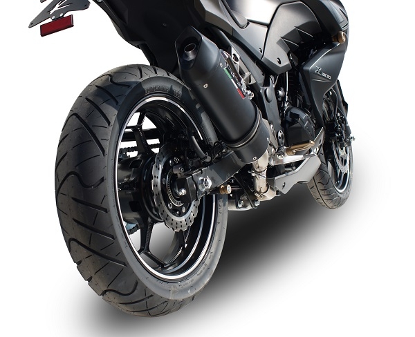 Escape compatível com Kawasaki Z 300 2014-2017, Furore Nero, Escape legal, homologado, silenciador com db killer removível e tubo de ligação específico 