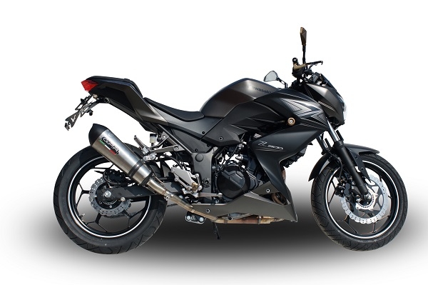 GPR escape compatível com  Kawasaki Z 300 2014-2017, New Grand Prix Evo Titanium, Escape legal, homologado, silenciador com db killer removível e tubo de ligação específico 