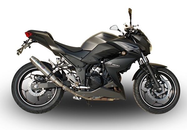 Escape compatível com Kawasaki Z 300 2014-2017, Deeptone Inox, Escape legal, homologado, silenciador com db killer removível e tubo de ligação específico 
