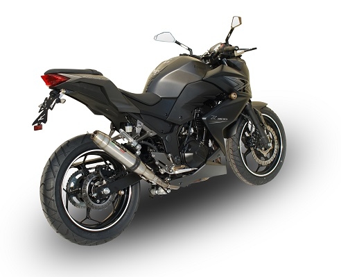 Escape compatível com Kawasaki Z 300 2014-2017, Deeptone Inox, Escape legal, homologado, silenciador com db killer removível e tubo de ligação específico 