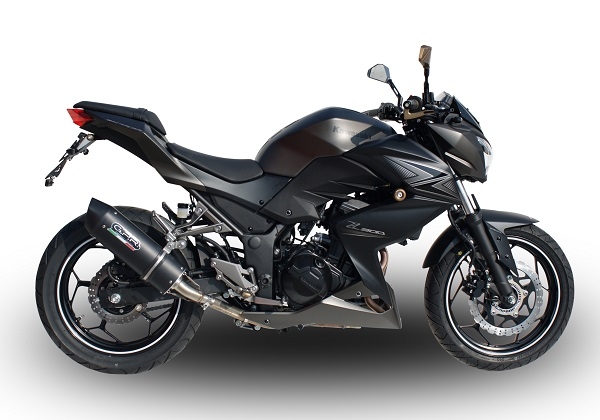 Escape compatível com Kawasaki Z 300 2014-2017, Furore Nero, Escape legal, homologado, silenciador com db killer removível e tubo de ligação específico 