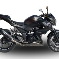 Escape compatível com Kawasaki Z 300 2014-2017, Furore Nero, Escape legal, homologado, silenciador com db killer removível e tubo de ligação específico 