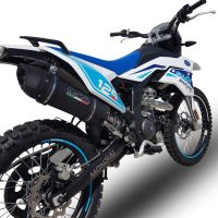 Escape compatível com F.B. Mondial Smx 125 Enduro 2021-2023, Furore Evo4 Nero, Escape legal, aprovado, com db killer removível, tubo de conexão e conversor catalítico 