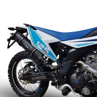 Escape compatível com F.B. Mondial Smx 125 Enduro 2021-2023, Furore Evo4 Nero, Escape legal, aprovado, com db killer removível, tubo de conexão e conversor catalítico 