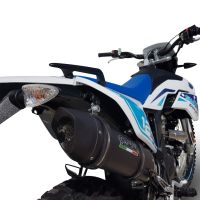Escape compatível com F.B. Mondial Smx 125 Enduro 2021-2023, Furore Evo4 Nero, Escape legal, aprovado, com db killer removível, tubo de conexão e conversor catalítico 