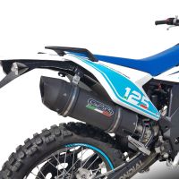 Escape compatível com UM Motorcycles Dsr SM - EX 125 2018-2020, Furore Evo4 Nero, Escape legal, aprovado, com db killer removível, tubo de conexão e conversor catalítico 