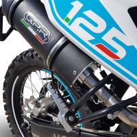 Escape compatível com UM Motorcycles Dsr SM - EX 125 2018-2020, Furore Evo4 Nero, Escape legal, aprovado, com db killer removível, tubo de conexão e conversor catalítico 