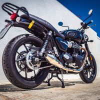Escape compatível com Triumph Street Twin 900 2020-2021, Vintacone, Par de silenciosos de escape homologadas, com db killer removível e tubos de ligação específicos 