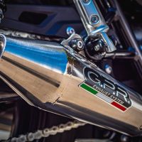 Escape compatível com Triumph Street Twin 900 2020-2021, Vintacone, Par de silenciosos de escape homologadas, com db killer removível e tubos de ligação específicos 