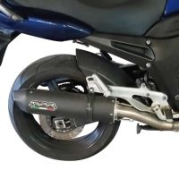 Escape compatível com Yamaha Tdm 900 2002-2014, Furore Nero, Par de terminais de exaustão aprovados, com db killer removível, catalisadores e tubo de conexão específico 