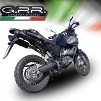 Escape compatível com Yamaha Xt 660 Z Teneré 2008-2016, Furore Nero, Par de silenciosos de escape homologadas, com db killer removível e tubos de ligação específicos 