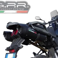 Escape compatível com Yamaha Xt 660 Z Teneré 2008-2016, Furore Nero, Par de silenciosos de escape homologadas, com db killer removível e tubos de ligação específicos 