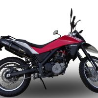 Escape compatível com Husqvarna TERRA - STRADA TR 650 2013-2015, Furore Poppy, Par de silenciosos de escape homologadas, com db killer removível e tubos de ligação específicos 