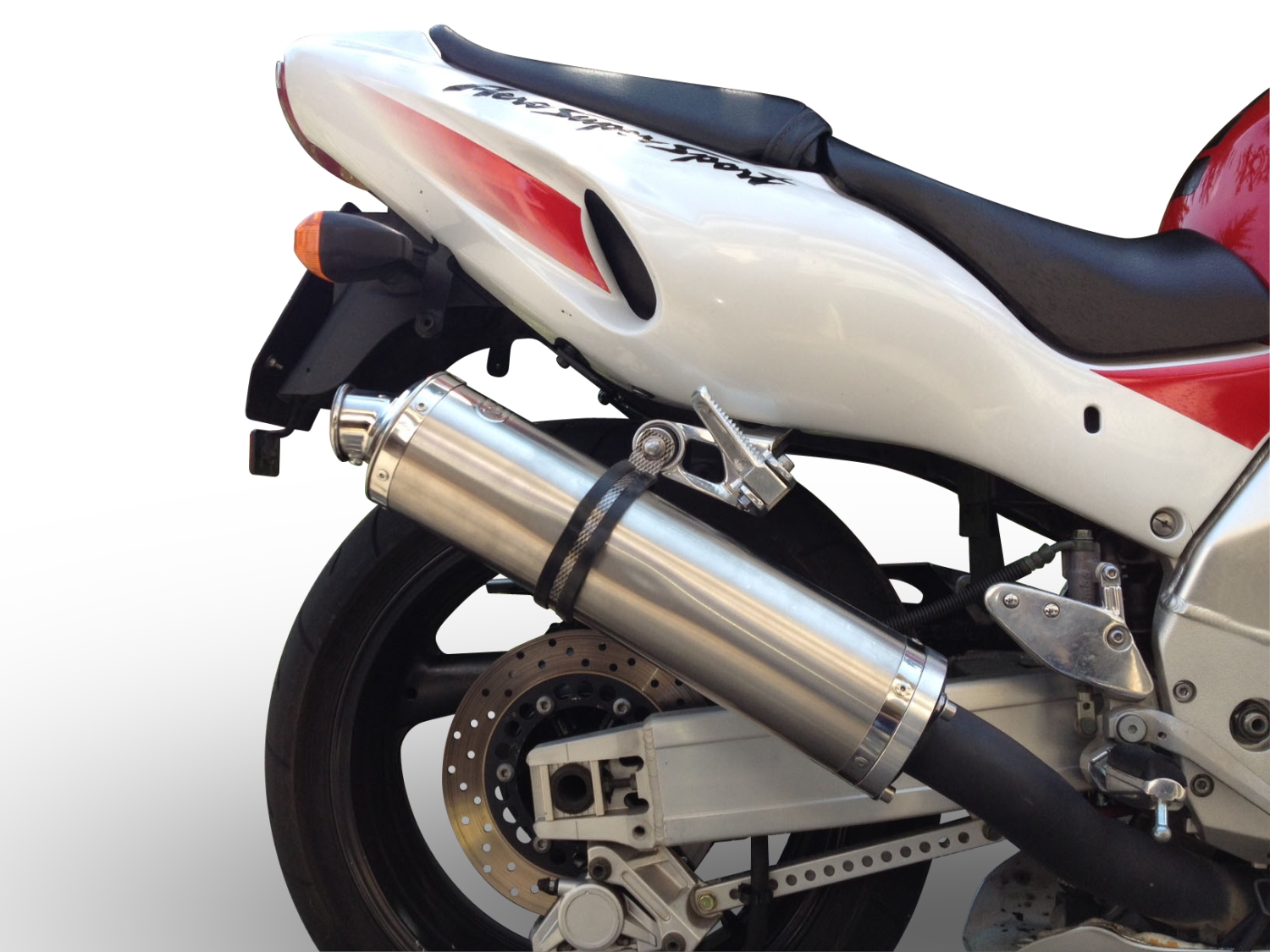 Escape compatível com Yamaha YZF 1000 R Thunderace 1996-2003, Inox Tondo, Silenciador de escape, aprovado, montagem com flange específico (bolt-on), com db killer removível 
