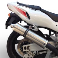 Escape compatível com Yamaha YZF 1000 R Thunderace 1996-2003, Inox Tondo, Silenciador de escape, aprovado, montagem com flange específico (bolt-on), com db killer removível 