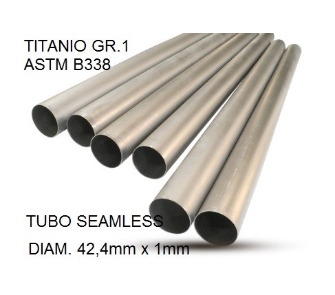 Escape compatível com Cafè Racer Cafè Racer 1-, Tubo titanio seamless D. 42,4mm X 1mm L.1000mm,  