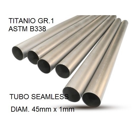 Escape compatível com Cafè Racer Cafè Racer 1-, Tubo titanio seamless D. 45mm X 1mm L.1000mm,  