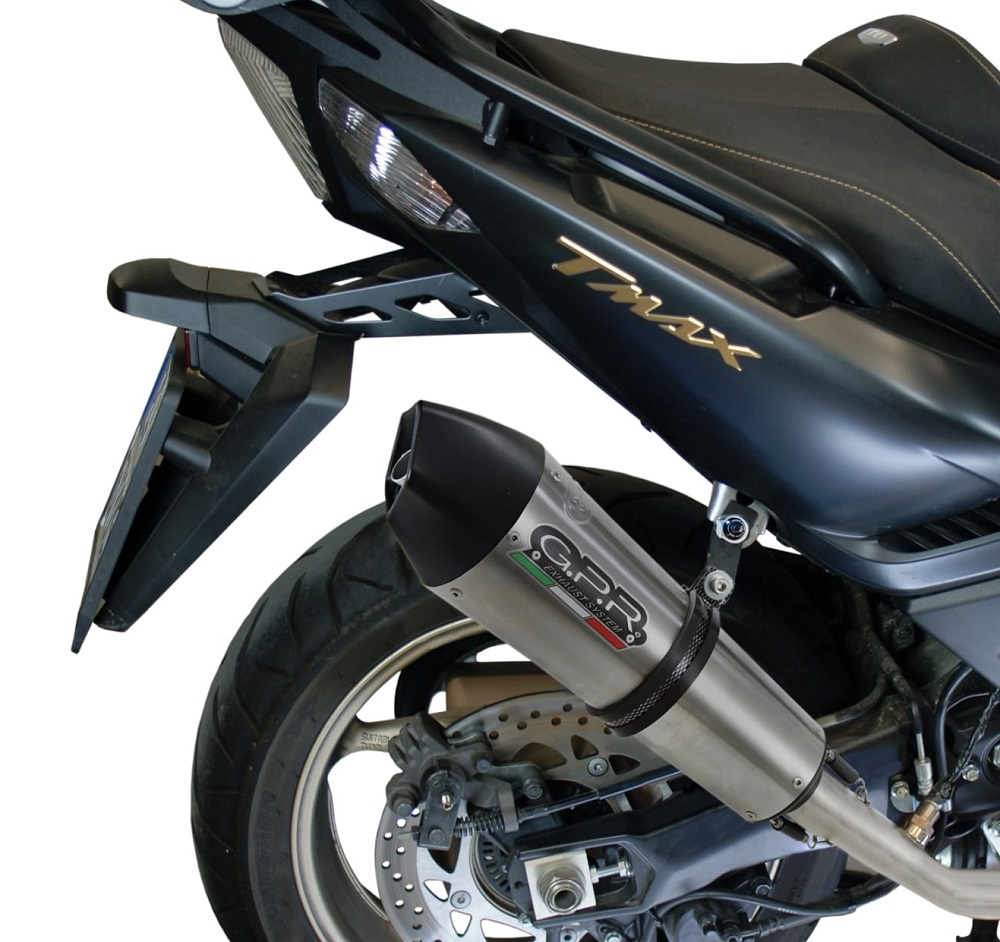 GPR escape compatível com  Yamaha T-Max 530 2012-2016, New Grand Prix Evo Titanium, Sistema homologado com catalisador linha completa, silencioso mais coletor 