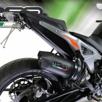 Escape compatível com Ktm Duke 790 2017-2020, Furore Nero, Sistema racing Silencioso com tubo de ligação 