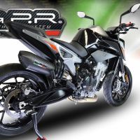 GPR escape compatível com  Ktm Duke 790 2021-2024, New Grand Prix Evo Black Titanium, Escape legal, homologado, silenciador com db killer removível e tubo de ligação específico 